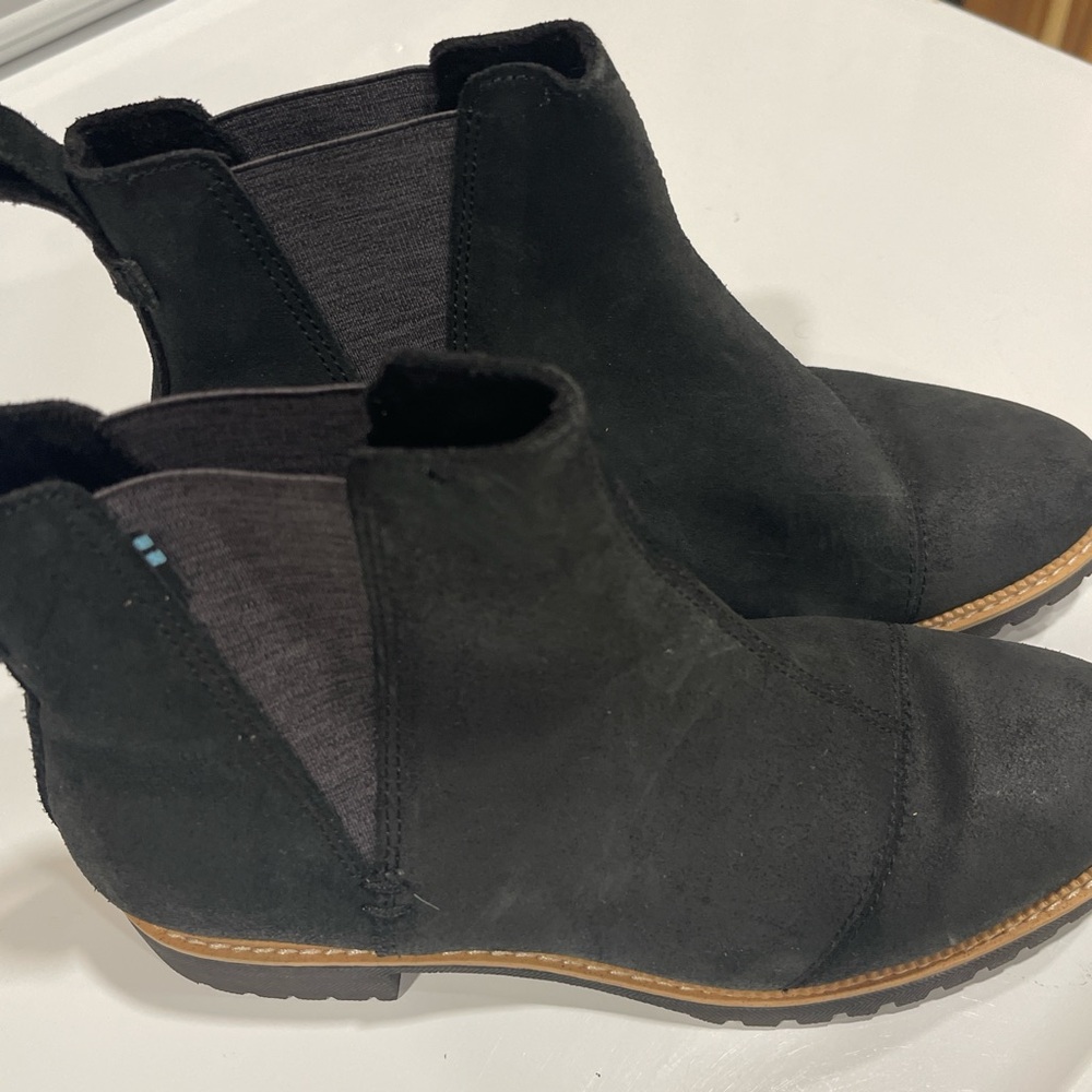 Toms Charcoal Ankle Booties